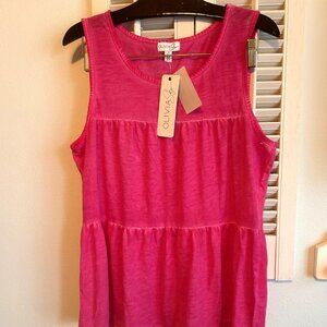 Olivia Sky NWT Soft Pink Sleeveless Tiered Top Sz S